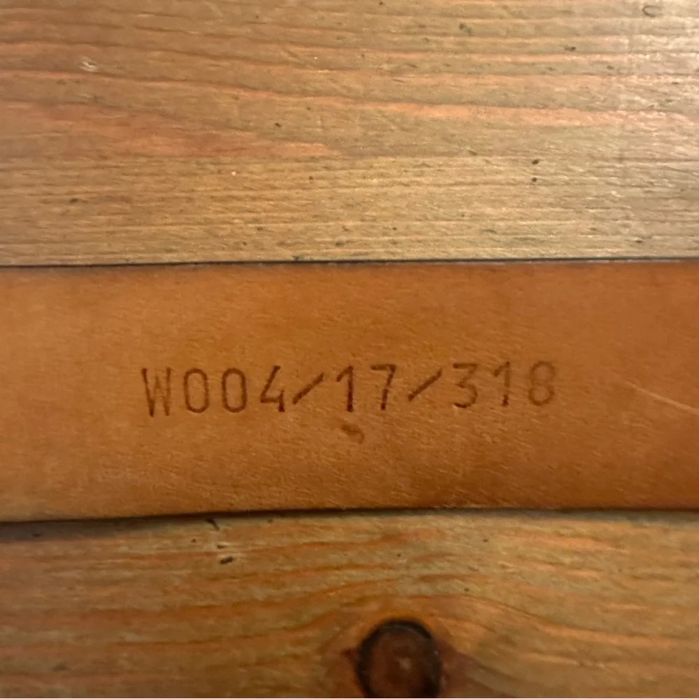 Women's Frank & Daniel Vintage Leather Belt brown shimmery iridescent size 75/30